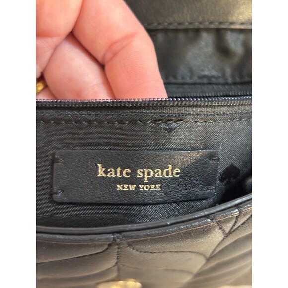 Kate Spade Briar Lane Black Quilted Brayden Crossbody Bag Convertible Backpack - Picture 11 of 16